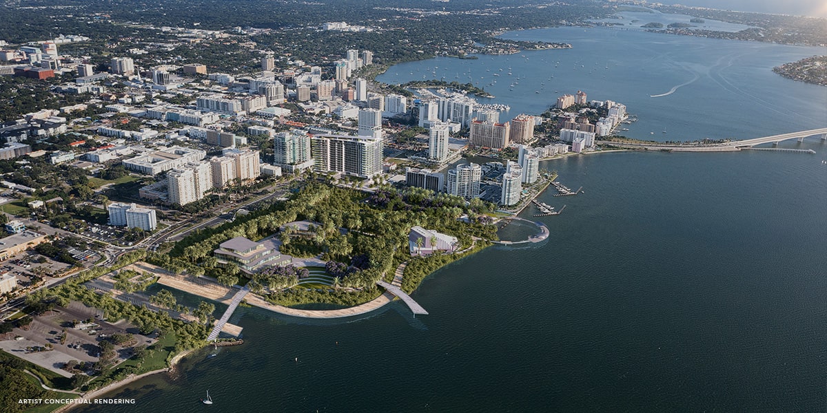 One Park Sarasota Aerial rendering